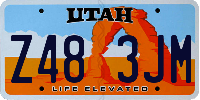 UT license plate Z483JM