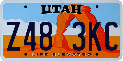 UT license plate Z483KC