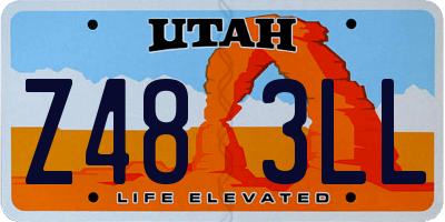 UT license plate Z483LL