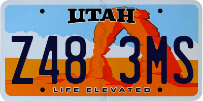 UT license plate Z483MS