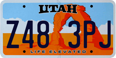 UT license plate Z483PJ