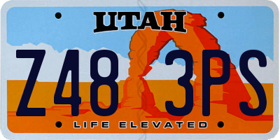 UT license plate Z483PS