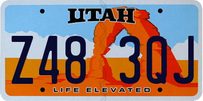 UT license plate Z483QJ