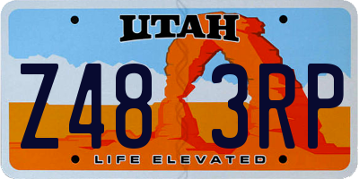 UT license plate Z483RP