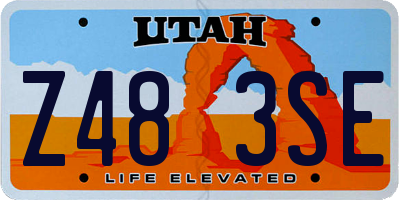 UT license plate Z483SE