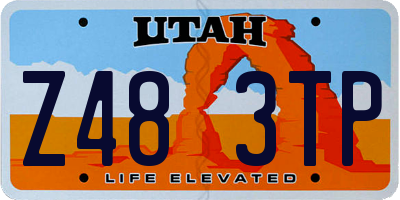 UT license plate Z483TP