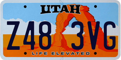 UT license plate Z483VG