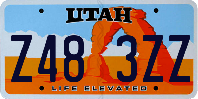 UT license plate Z483ZZ