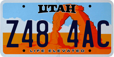 UT license plate Z484AC