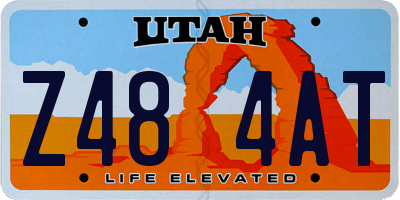 UT license plate Z484AT