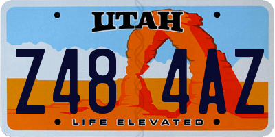 UT license plate Z484AZ