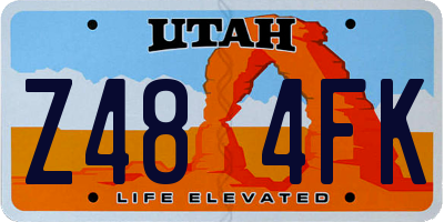 UT license plate Z484FK