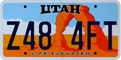 UT license plate Z484FT