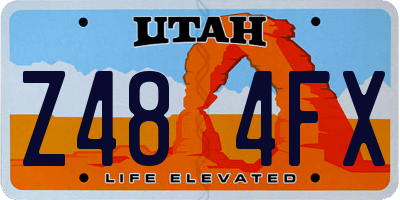 UT license plate Z484FX