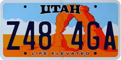 UT license plate Z484GA