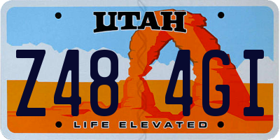 UT license plate Z484GI