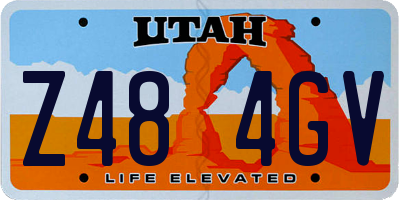 UT license plate Z484GV