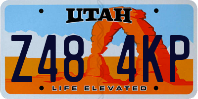 UT license plate Z484KP
