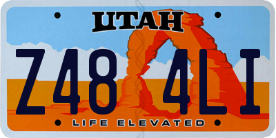 UT license plate Z484LI
