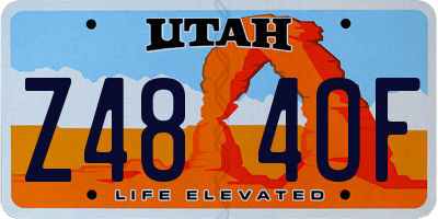 UT license plate Z484OF