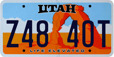 UT license plate Z484OT