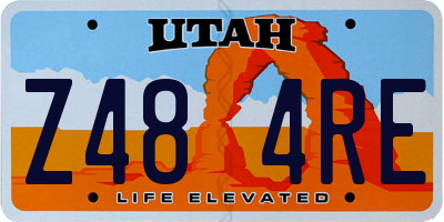 UT license plate Z484RE