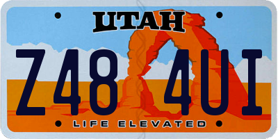 UT license plate Z484UI