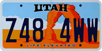 UT license plate Z484WW