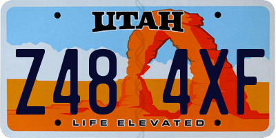 UT license plate Z484XF
