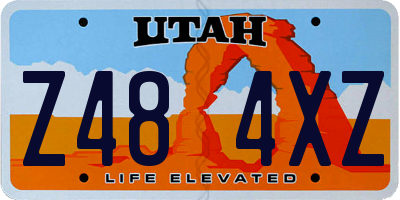 UT license plate Z484XZ