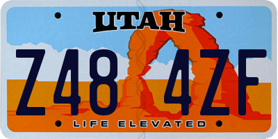 UT license plate Z484ZF