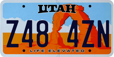 UT license plate Z484ZN
