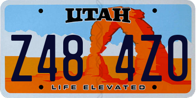 UT license plate Z484ZO