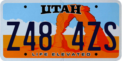 UT license plate Z484ZS