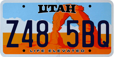 UT license plate Z485BQ