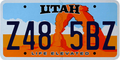 UT license plate Z485BZ
