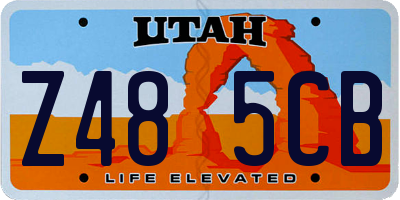 UT license plate Z485CB