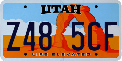 UT license plate Z485CF