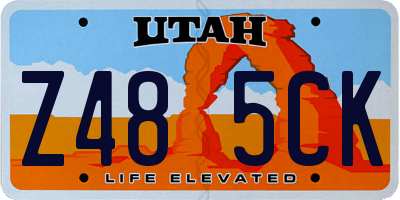 UT license plate Z485CK