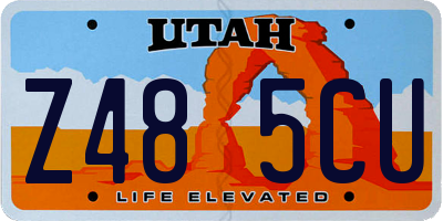 UT license plate Z485CU
