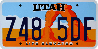 UT license plate Z485DF