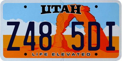 UT license plate Z485DI