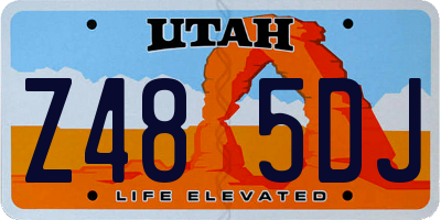 UT license plate Z485DJ