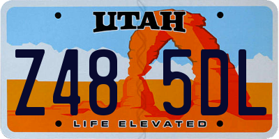 UT license plate Z485DL