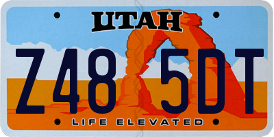 UT license plate Z485DT