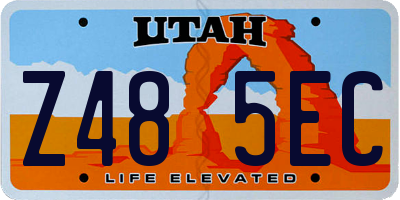 UT license plate Z485EC