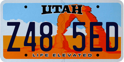UT license plate Z485ED