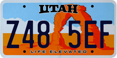 UT license plate Z485EF