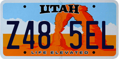 UT license plate Z485EL