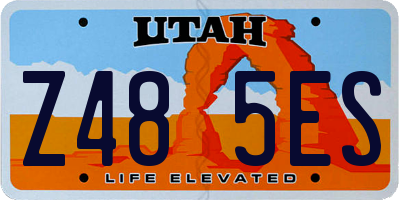 UT license plate Z485ES